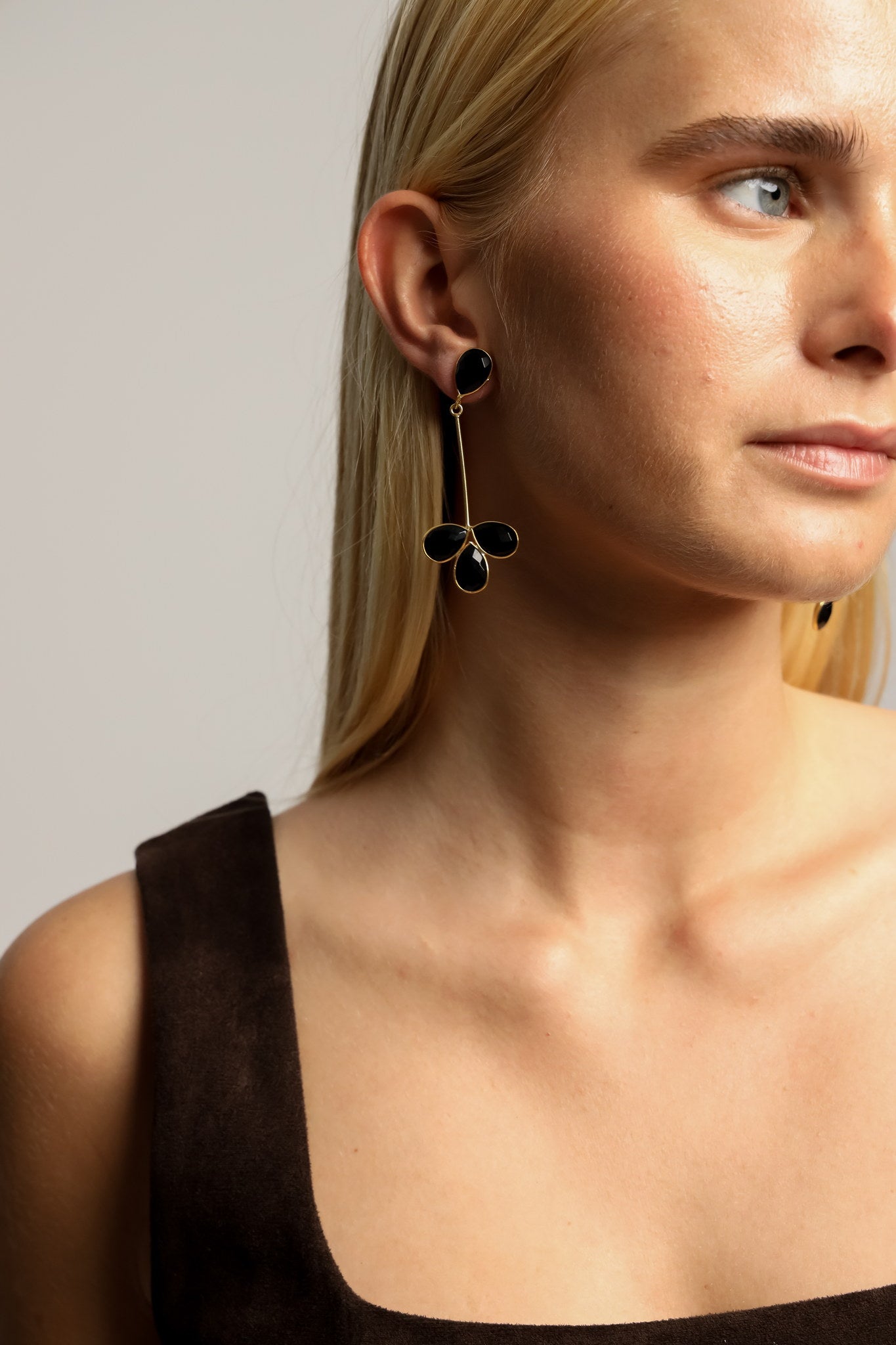 Pendientes Flor Negro