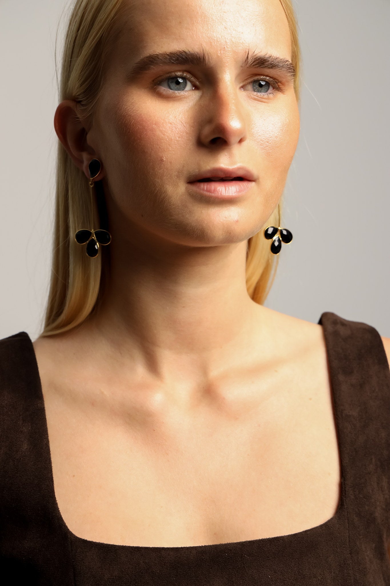 Pendientes Flor Negro