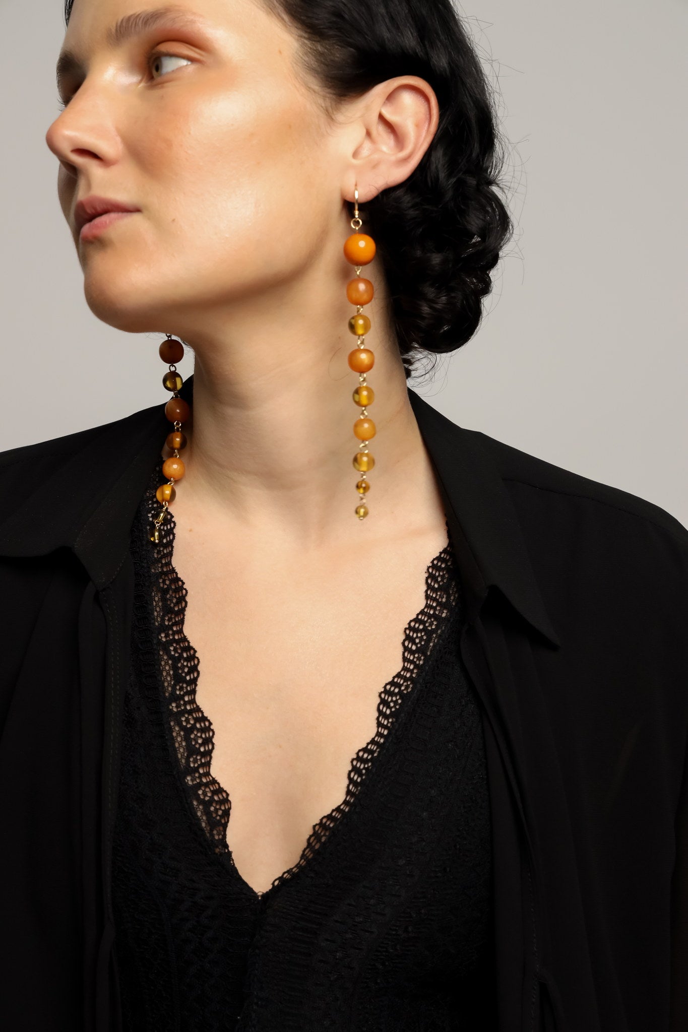 Pendientes Bolitas Naranja