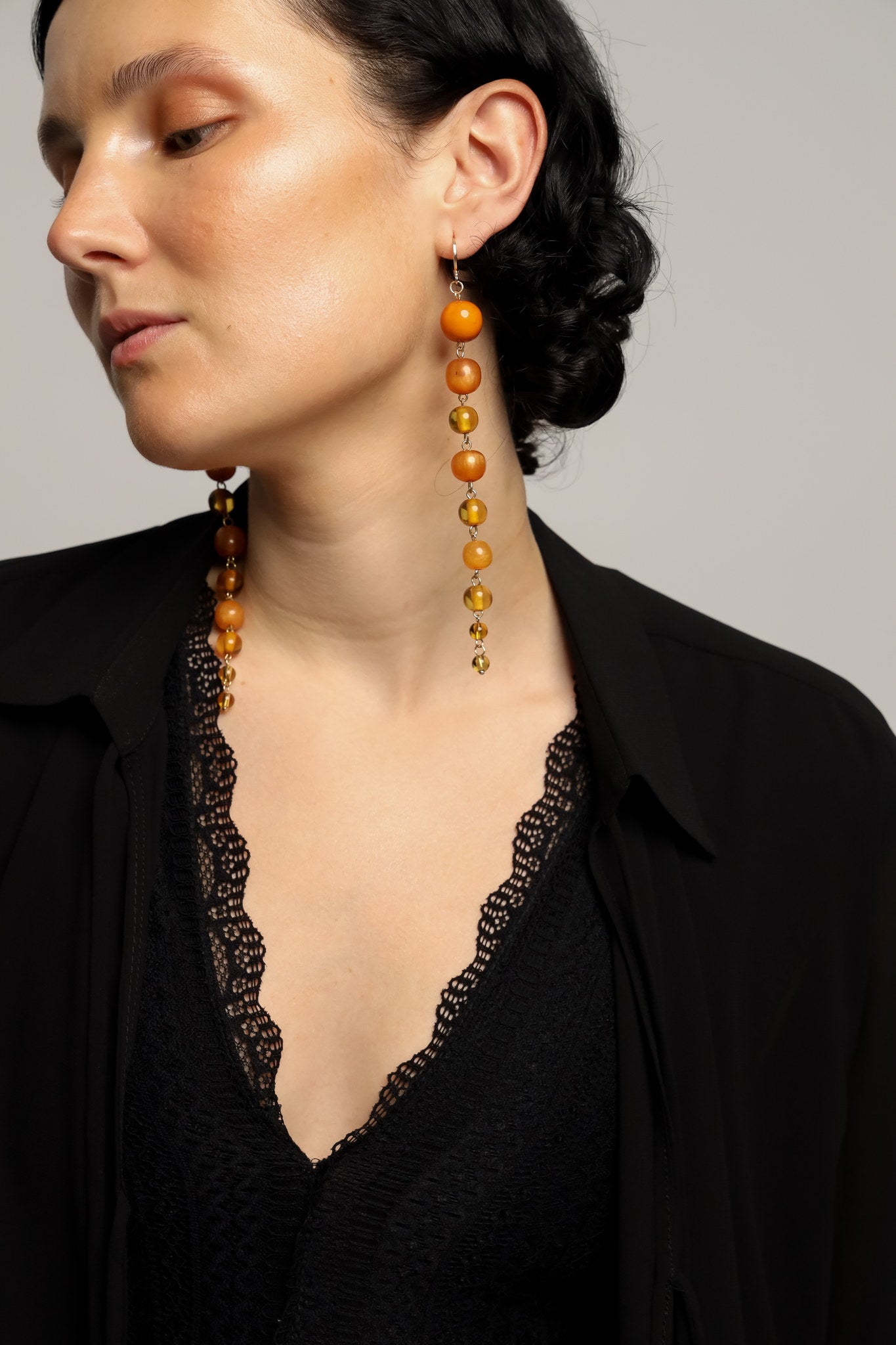 Pendientes Bolitas Naranja