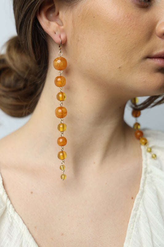 Pendientes Bolitas Naranjas