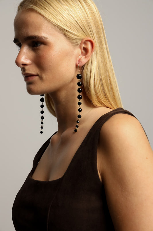 Pendientes Bolitas Negro