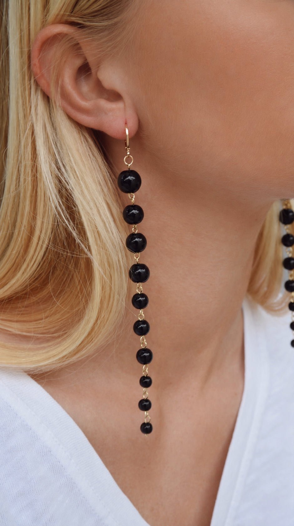 Pendientes Bolitas Negros - Bybel - brand