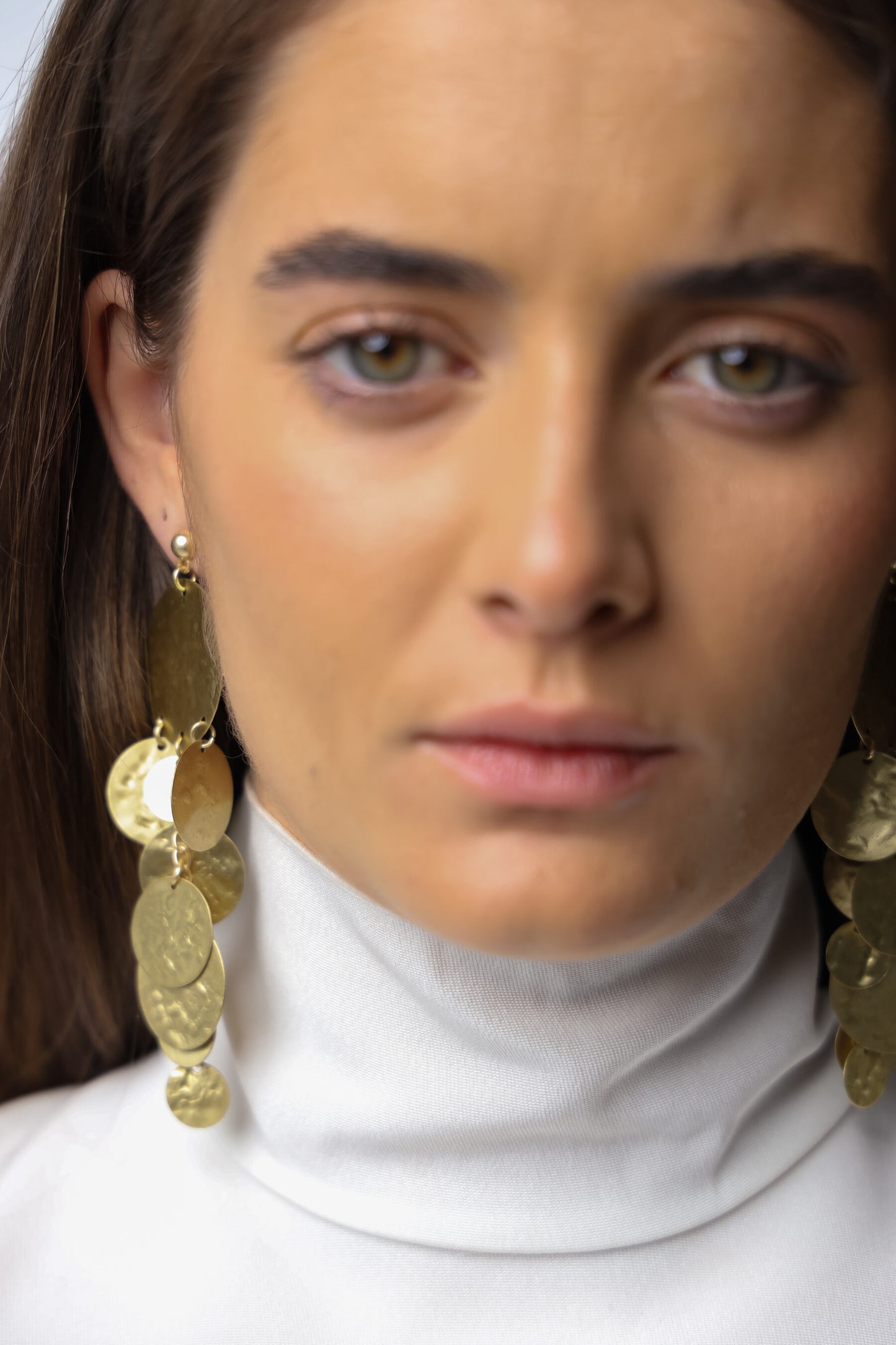 Pendientes Cascada Circulos Oro