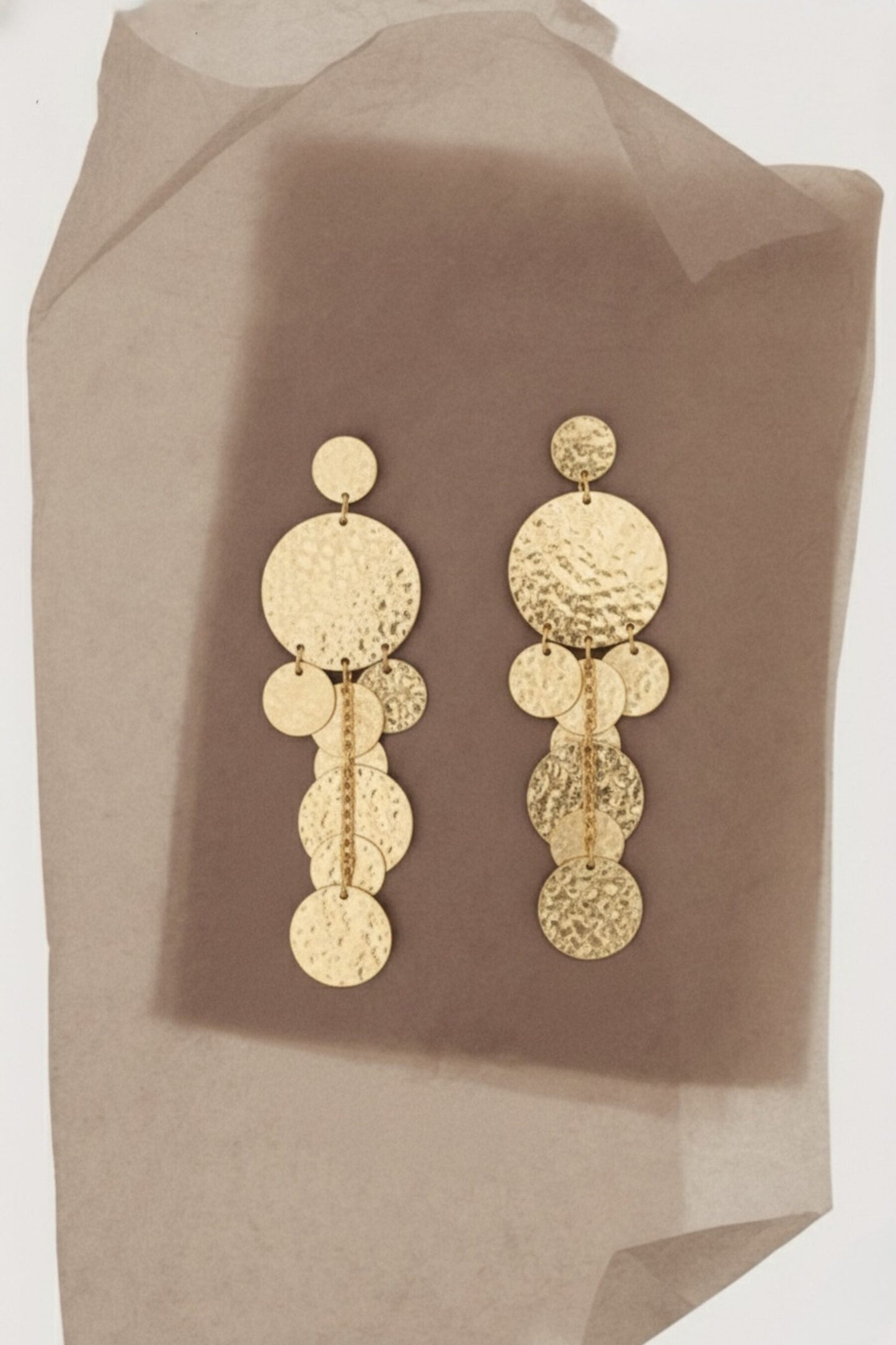 Pendientes Cascada Circulos Oro