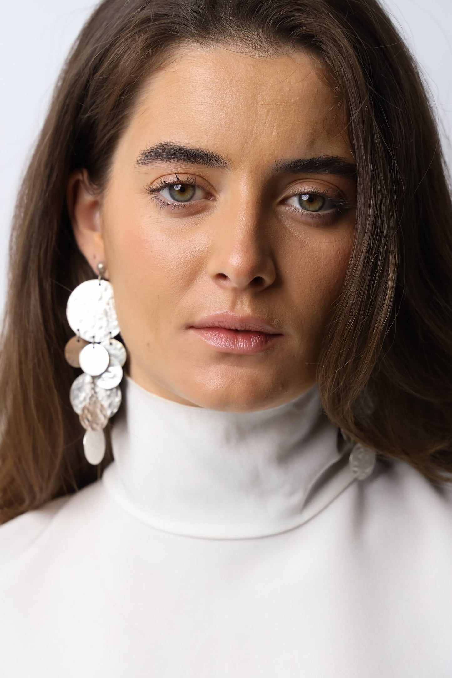 Pendientes Cascada Circulos Plata