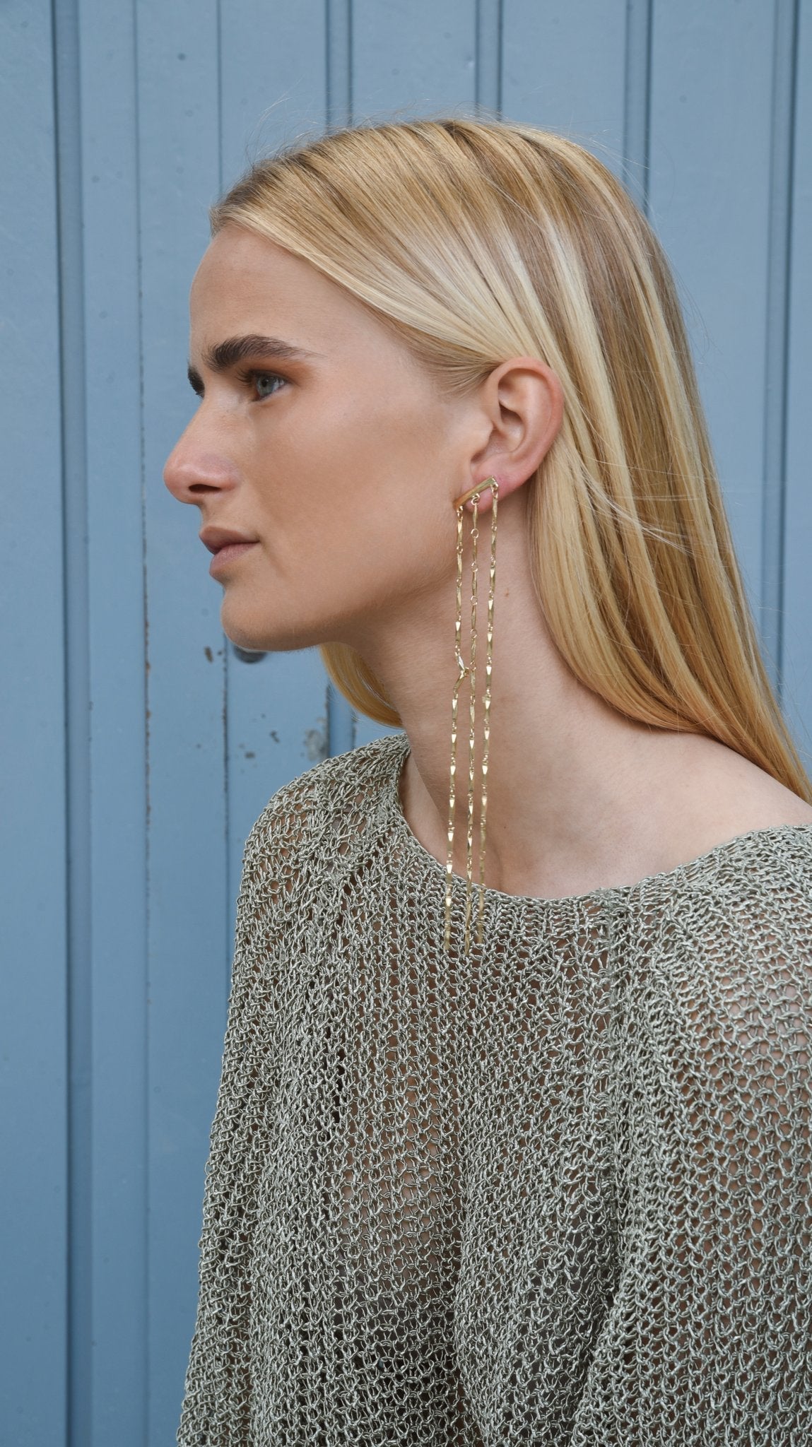 Pendientes Cascada Oro - Bybel - brand