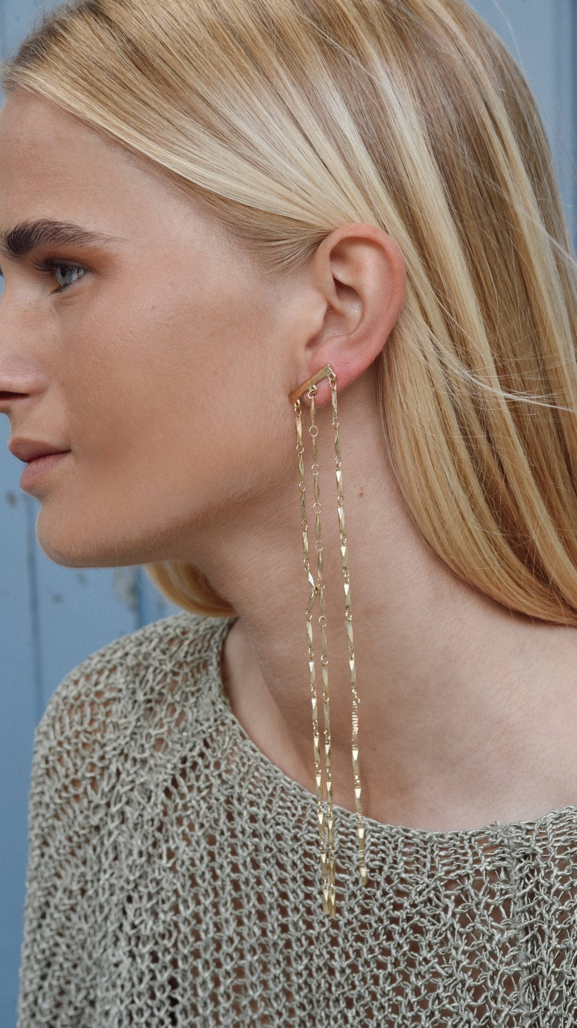 Pendientes Cascada Oro - Bybel - brand