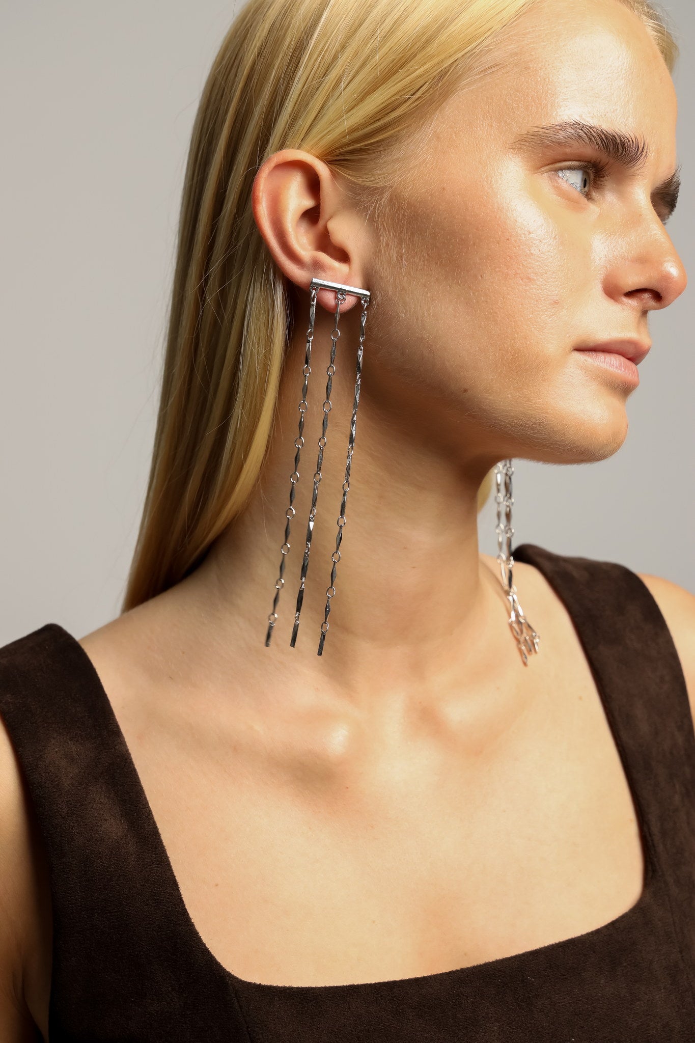 Pendientes Cascada Plata