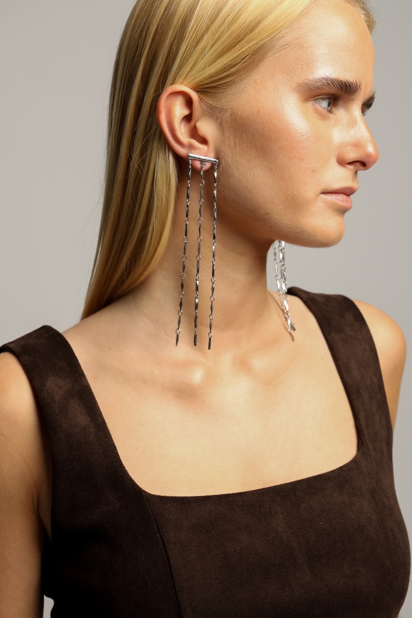 Pendientes Cascada Plata