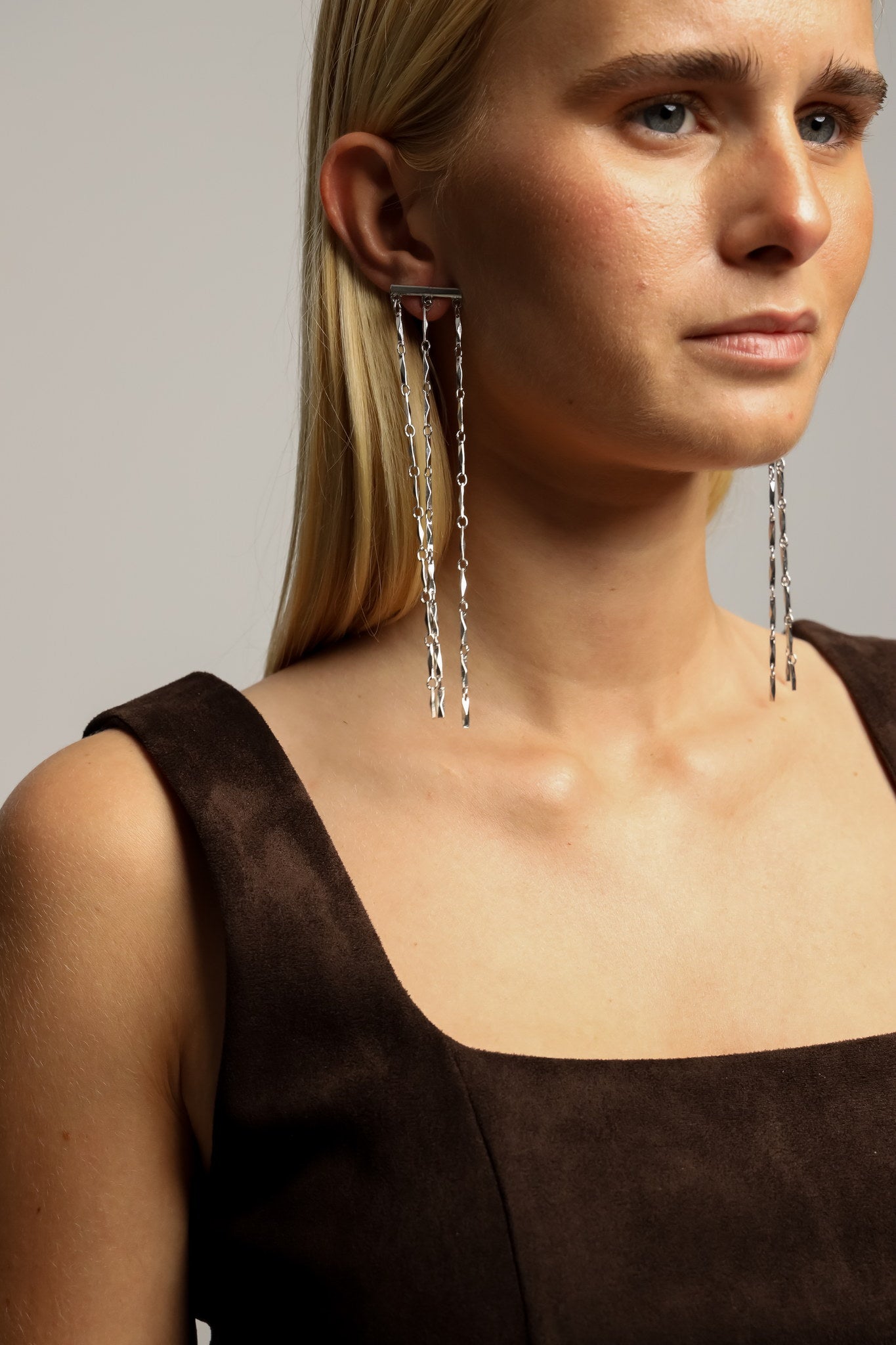 Pendientes Cascada Plata