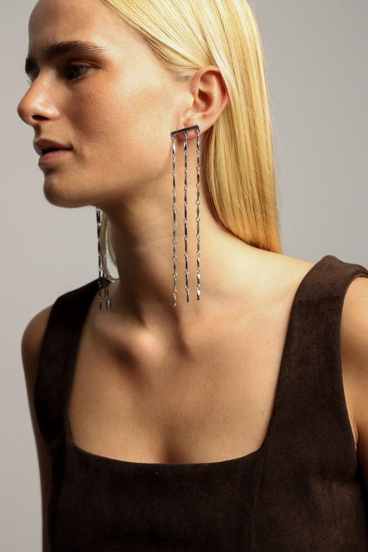 Pendientes Cascada Plata