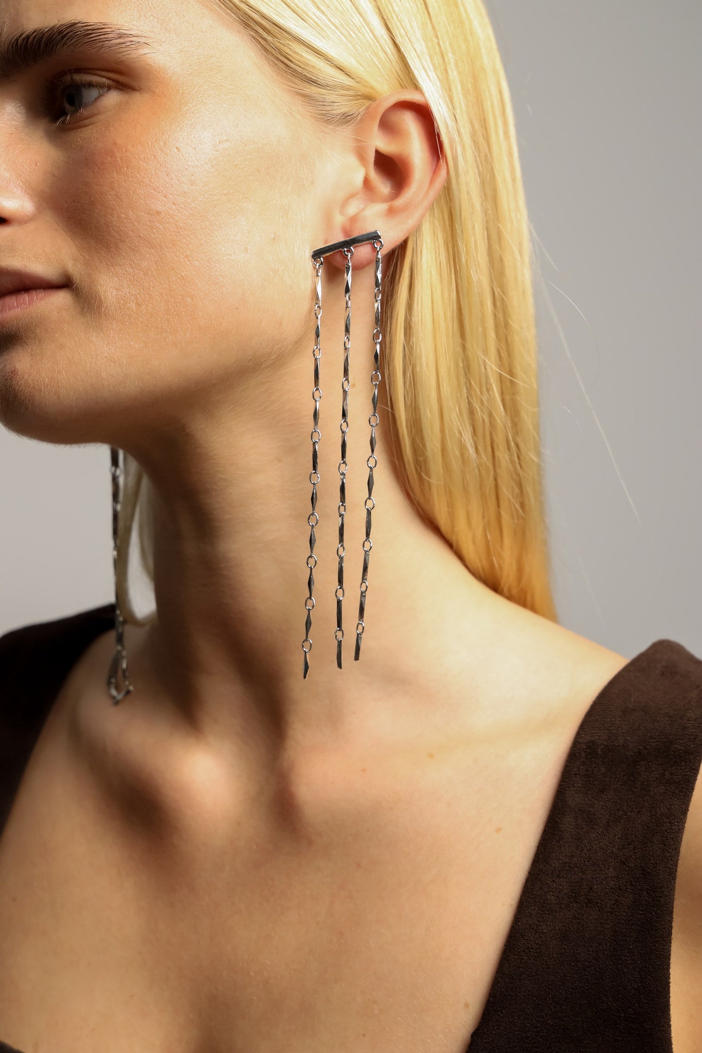 Pendientes Cascada Plata