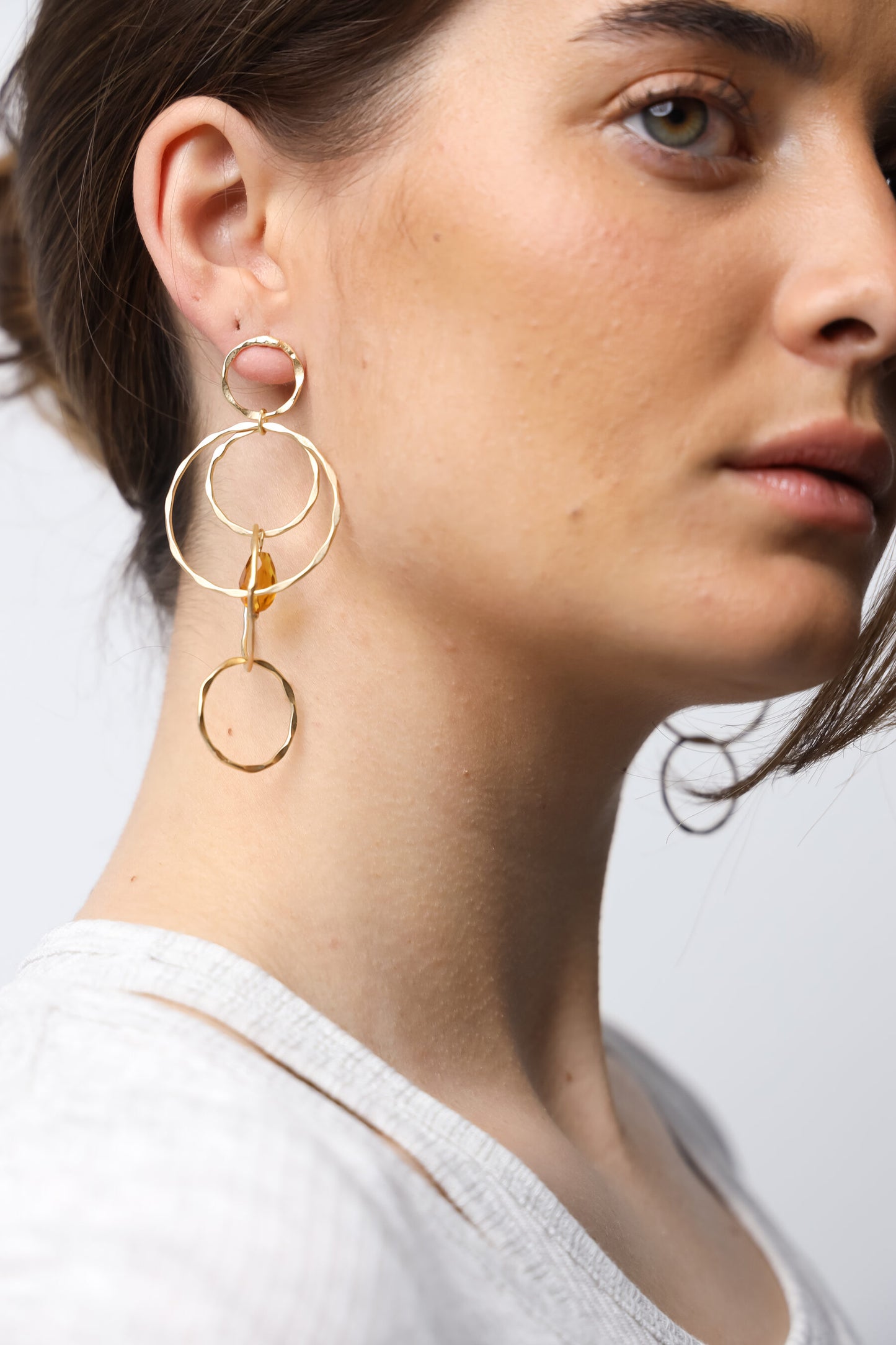 Pendientes Círculos Enlazados Oro