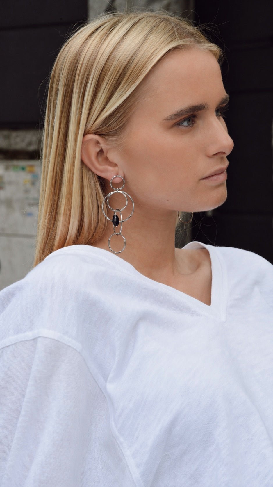 Pendientes Círculos Enlazados Plata - Bybel - brand