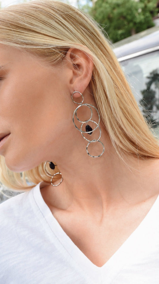 Pendientes Círculos Enlazados Plata - Bybel - brand