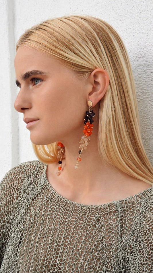 Pendientes Granadas Naranjas - Bybel - brand