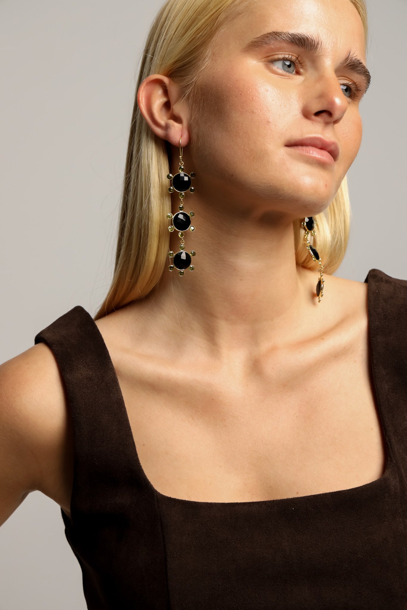 Pendientes Negros Sol