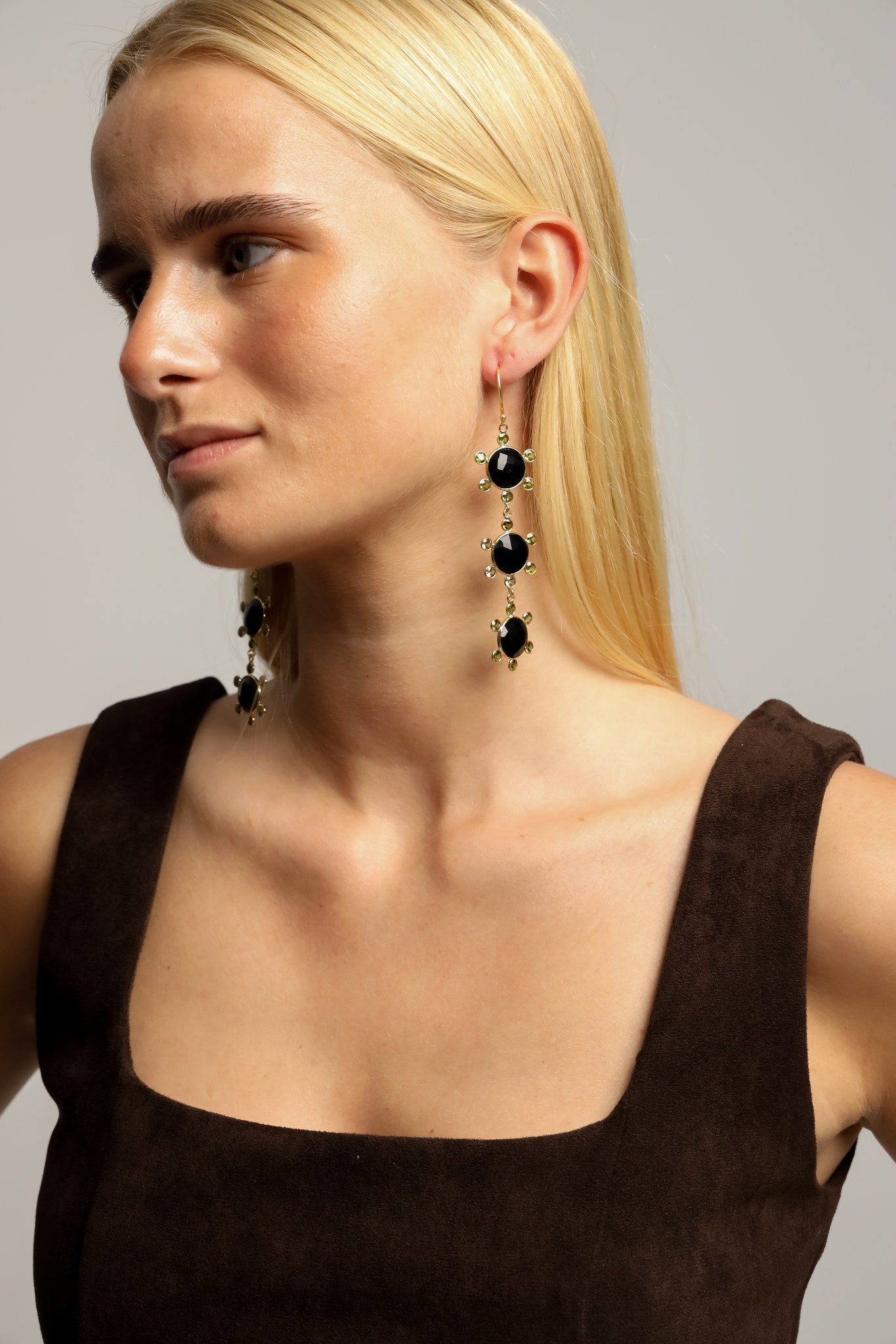 Pendientes Negros Sol