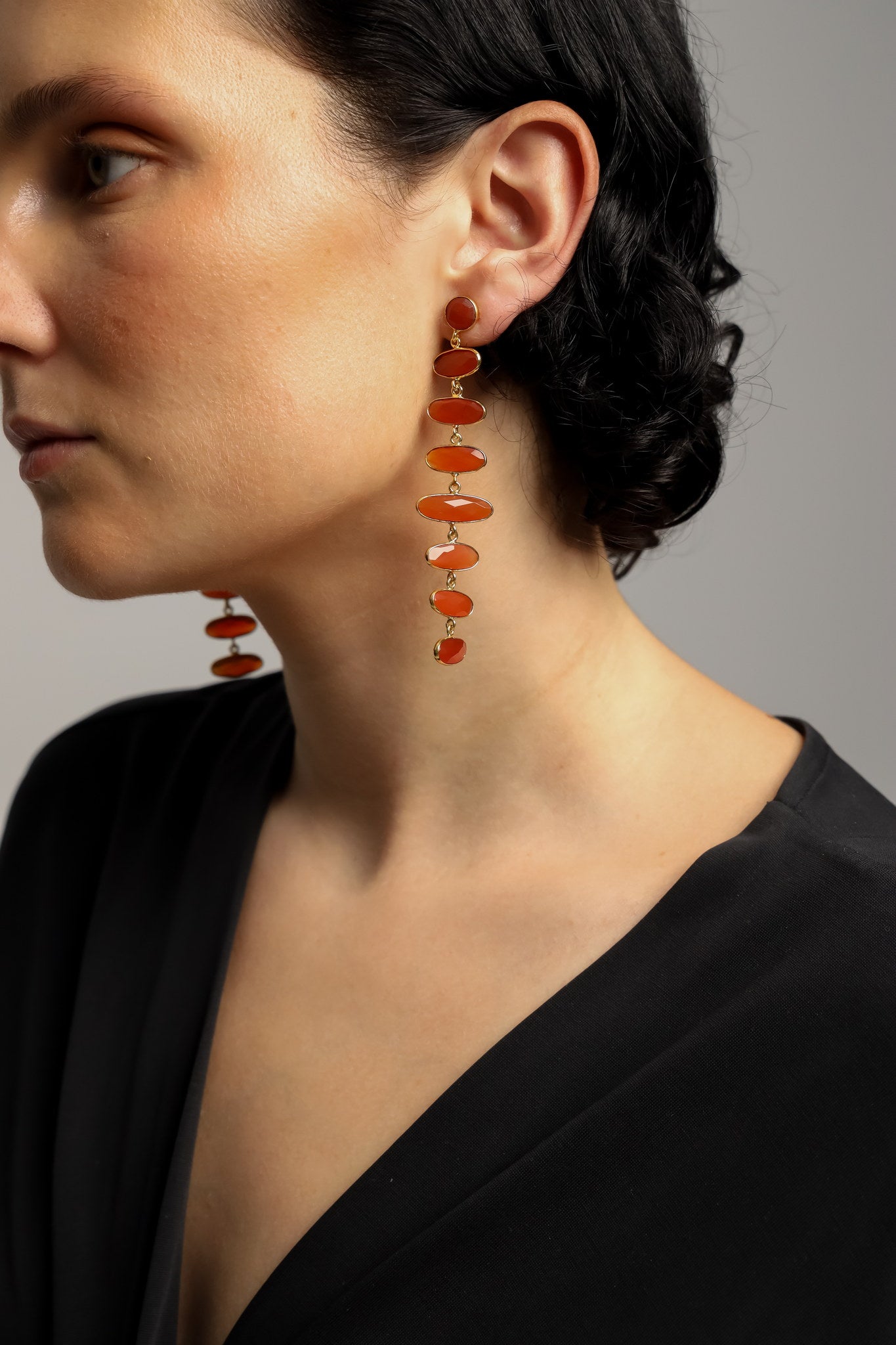 Pendientes Tiras Naranja