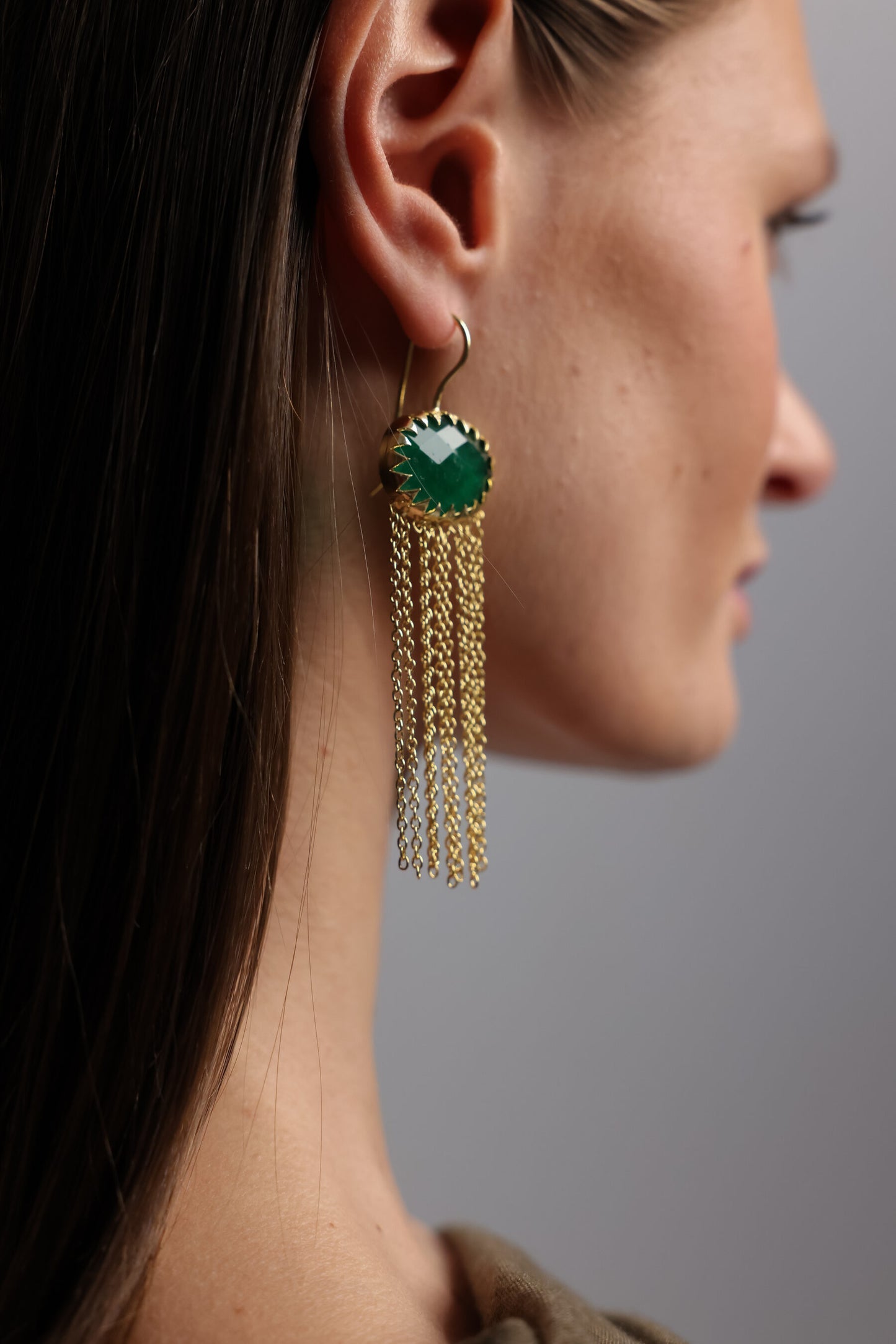 PENDIENTES ESMERALDAS VERDES I The New Gallery